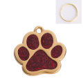 Amazon Nouveau produit Gold Blank Metal Foot Print Dog Tag Wholesale Letching Custom Logo Advertising Custom